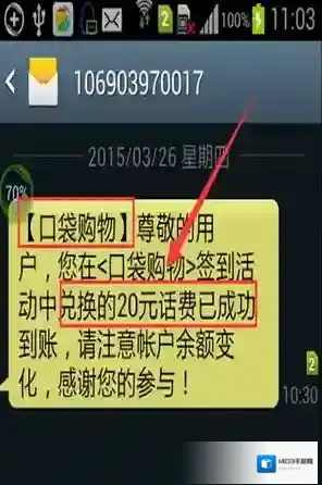 口袋购物话费