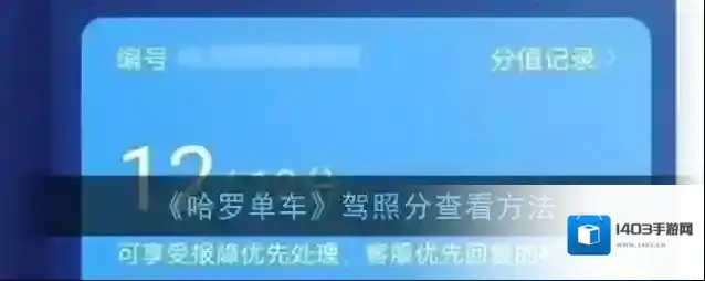 《哈罗单车》驾照分查看方法