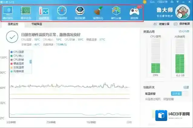 鲁大师温度